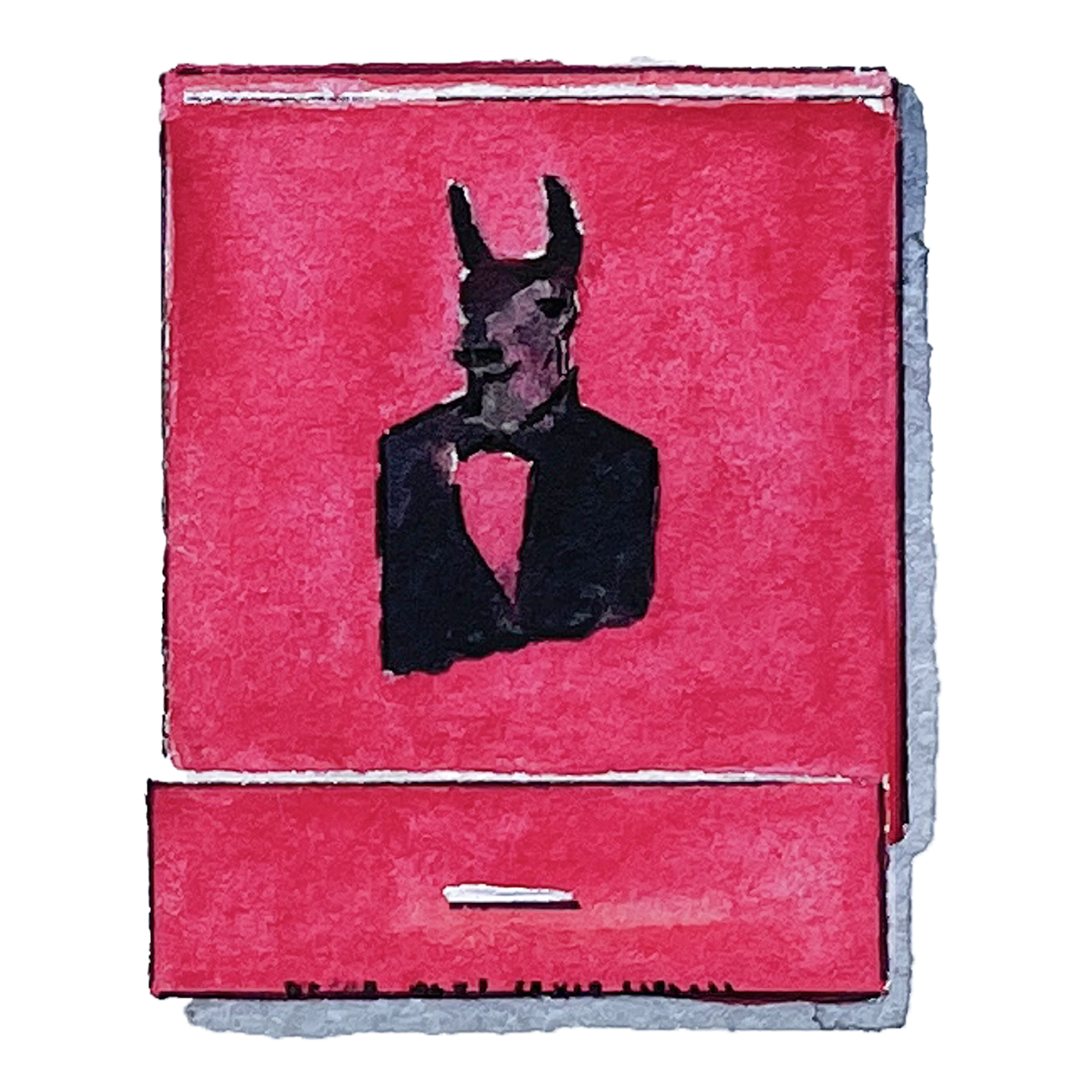 Llama Inn, hand-painted matchbook